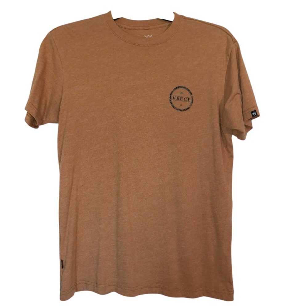 Veece Men's Brown Crew Neck Short Sleeve T-Shirt Size Large